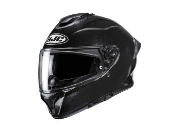 HJC C71 Solid Motorradhelm, schwarz glanz