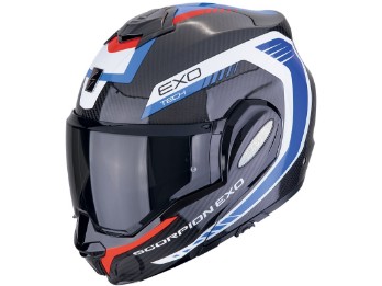 Scorpion Exo-Tech Evo Carbon Cosy Klapphelm, schwarz-blau-rot