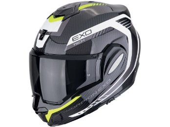 Scorpion Exo-Tech Evo Carbon Cosy Klapphelm, schwarz-neongelb
