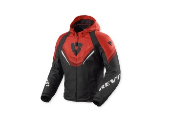 Rev'it Quantum 3 H2o Motorradjacke schwarz-rot