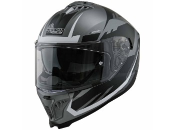 Germot GM 811 Full-Face Helmet | Matte Black/Silver-White