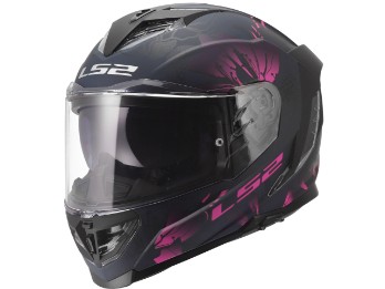 LS2 Storm III Burst mattschwarz-pink Motorradhelm