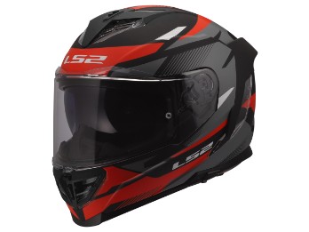 LS2 Storm III Komai schwarz-rot Motorradhelm