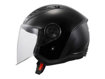LS2 Airflow II Motorradhelm, glänzend schwarz