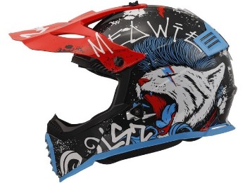 LS2 MX437 Fast Evo II Mini Starmaw Kinder Motorradhelm