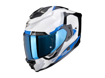 Scorpion Exo-1500 Air Dual Motorradhelm, weiss-schwarz-blau