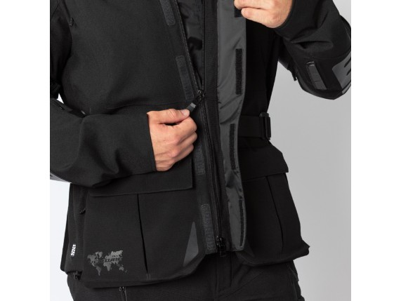 IXS Venture-STX 1.0 Laminatjacke schwarz Frontreissverschluss