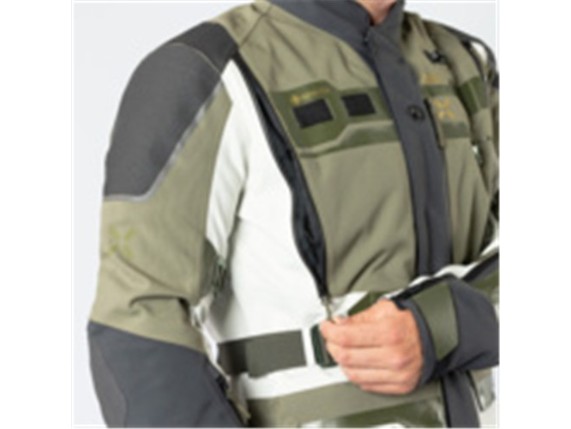 Venture-GTX 1.0 Laminatjacke olive-grau Lüftung Vorne