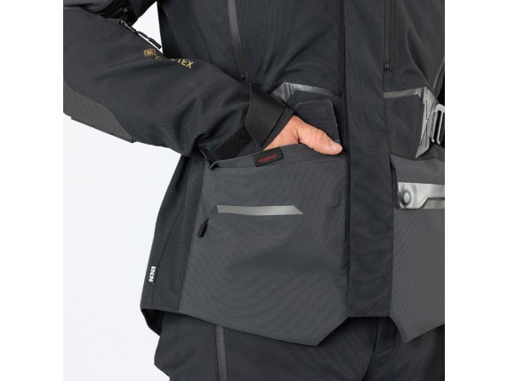 Venture-GTX 1.0 Laminatjacke schwarz-mittelgrau Aussentasche