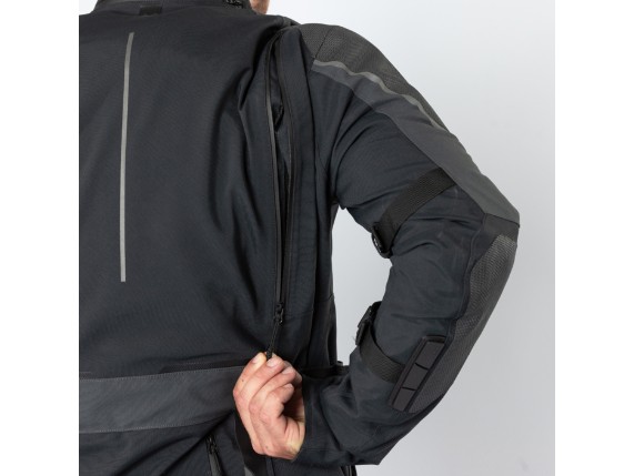 Venture-GTX 1.0 Laminatjacke schwarz-mittelgrau Lüftung Hinten
