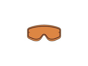 RACING GOGGLES DOUBLE LENS ORANGE