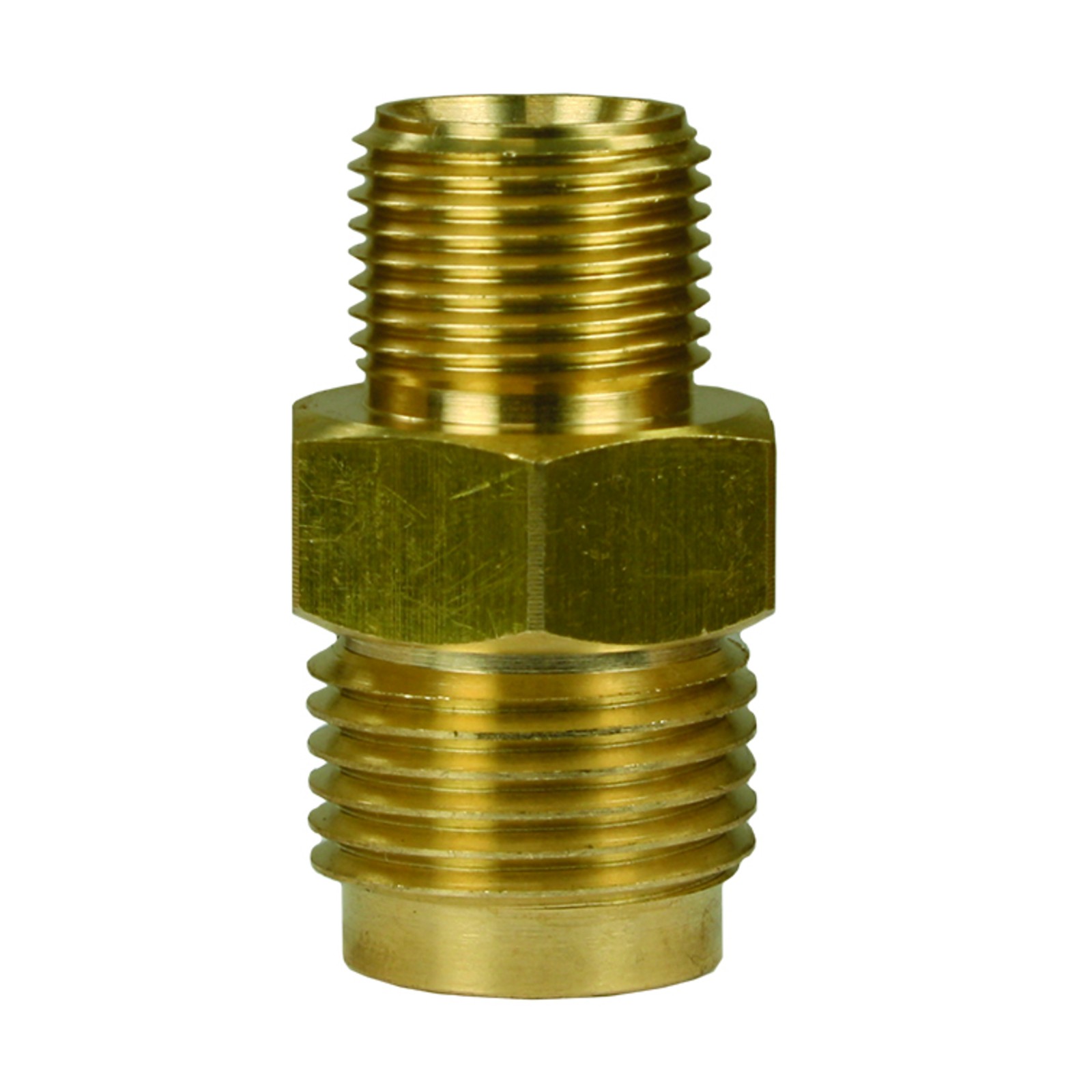 Dubbele nippel M22x1,5 AG messing slangconnector adapter