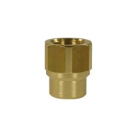 Muffe reduziert 1/4"IG : 3/8"IG Messing 400 bar