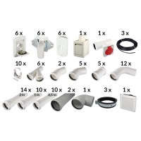 Installationspaket mit 6 Saugdosen