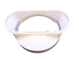 Schlauchanschluss Fenster oval für 150mm Schlauch