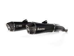 AKRAPOVIC Doppelschalldämpfer Slip-On Titan/Carbon schwarz
