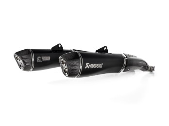 AKRAPOVIC Doppelschalldämpfer Slip-On Titan/Carbon schwarz