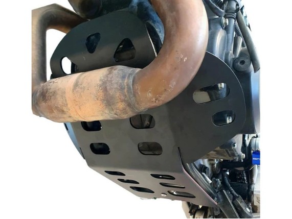 SEPTAR Motor-Skid-Plate mit Seitenschutz Aluminium schwarz Fantic Caballero 500_3