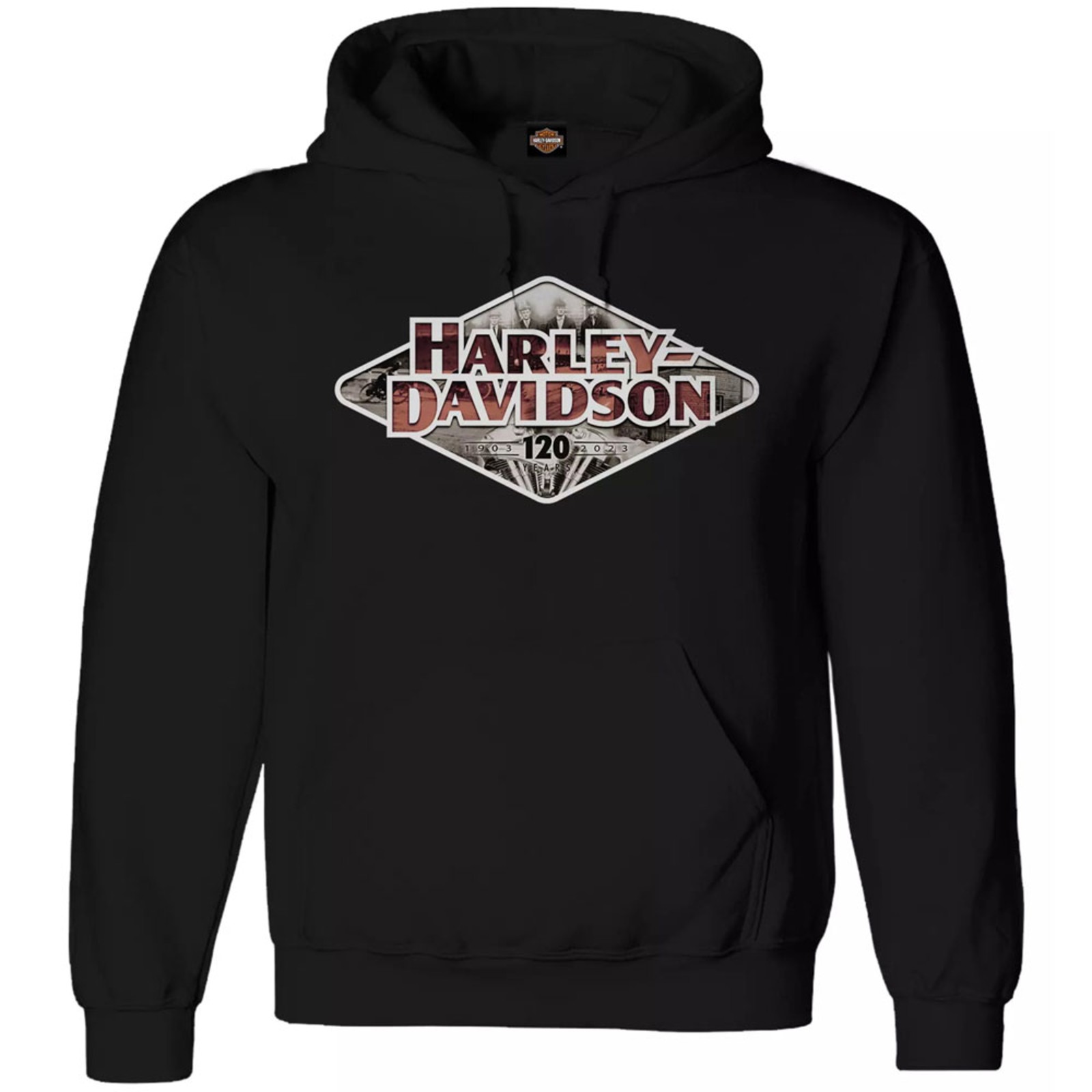 Y2K Harley Davidson Central Logo Full Zip Hoodie Damen 6936