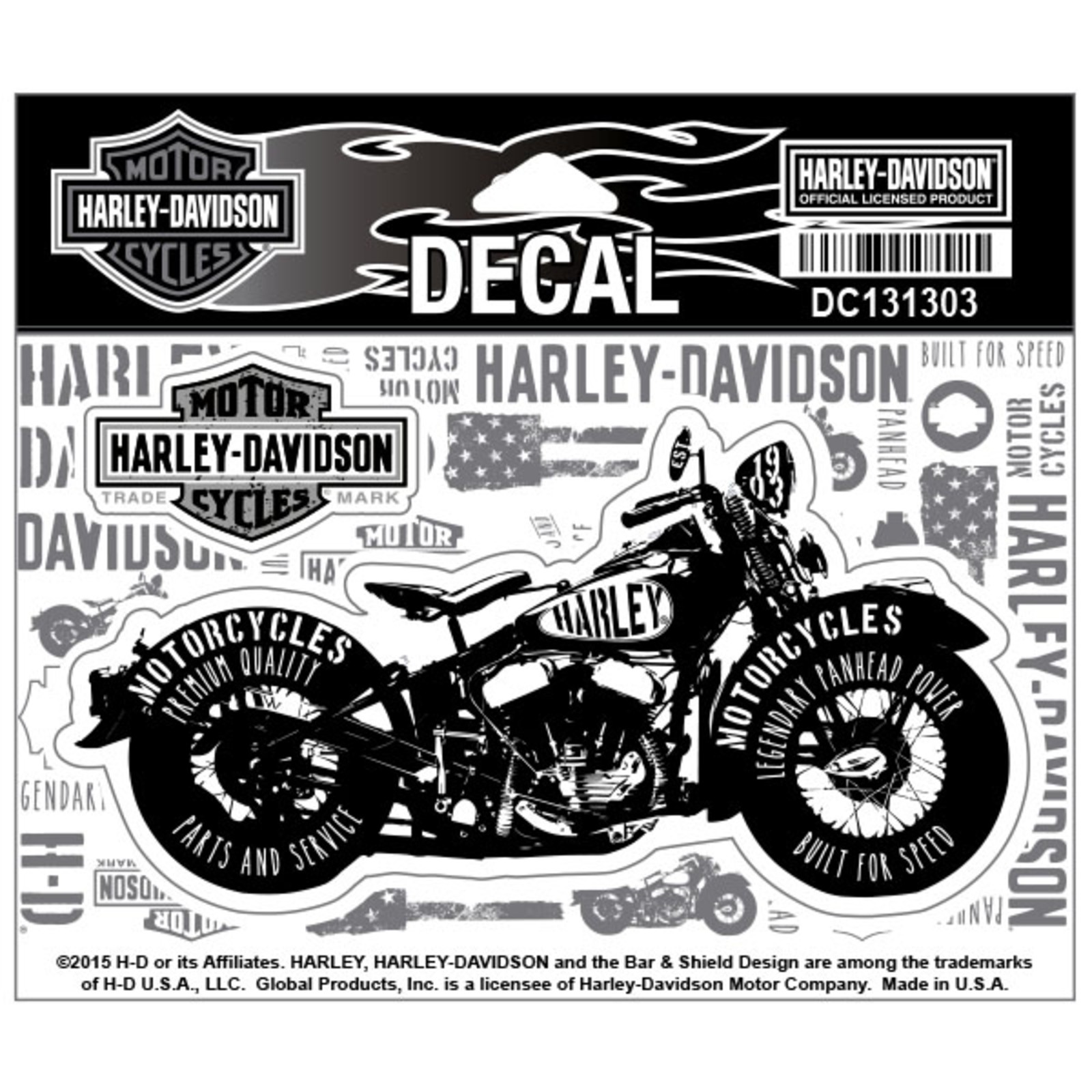 Retro Aufkleber für Harley Davidson Built for Speed Helm : : Auto  & Motorrad