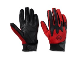 Handschuhe Dyna Leather Accents rot