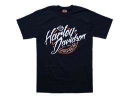 T-Shirt Harley Days Dresden 26 - Live Free Ride Free blau