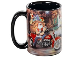 Keramiktasse Biker Santa