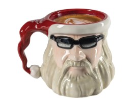 Keramiktasse Biker Santa Sculpted