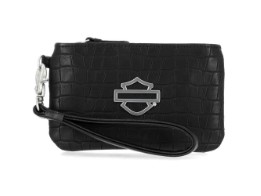 Geldbörse Croco Bar&Shield schwarz