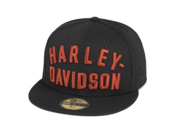 Cap Arched Graphic Schwarz / Orange