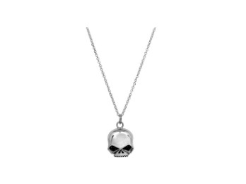 Black Stone Skull Necklace