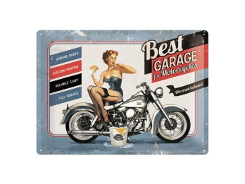 Blechschild Garage Girl