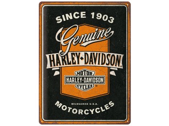 Blechschild Genuine Motorcycles Ribbon