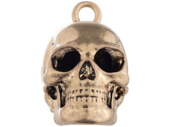 Bikerglocke Skull gold