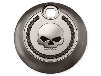 Schädel- & Ketten Kraftstofftank-Klappe - Rauchiges Chrom - 61100019