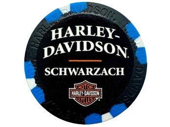 Pokerchip Schwarzach Schwarz/Blau