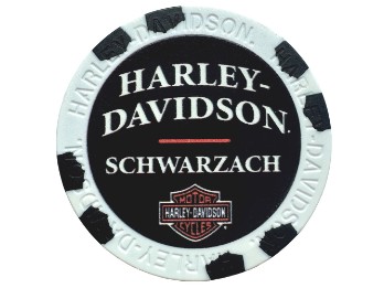 Pokerchip Schwarzach Weiß/Schwarz