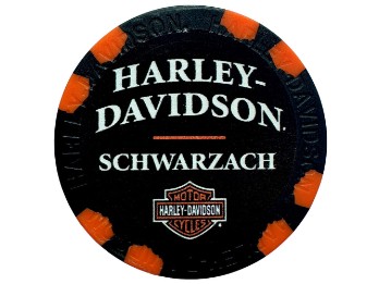 Pokerchip Schwarzach Schwarz/Orange