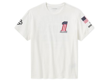 T-Shirt Factory Racing weiß