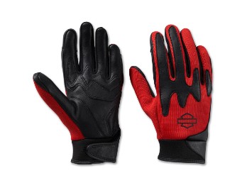 Handschuhe Dyna Leather Accents rot