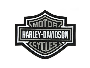 HD Patch Bar & Shield XS Grau Harley Davidson Aufnäher Badge Kutte 