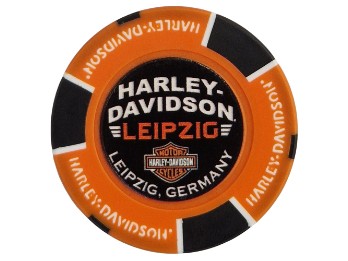 Pokerchip Leipzig Orange/Schwarz