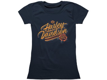 T-Shirt Harley Days Dresden 25 - Rosebud blau