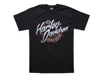 T-Shirt Harley Days Dresden 26 - Live Free Ride Free schwarz
