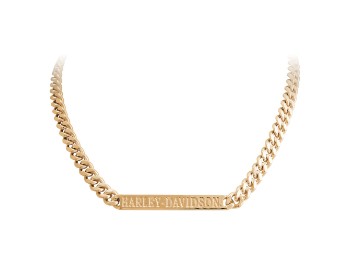 Halskette Script Bar Curb Link gold