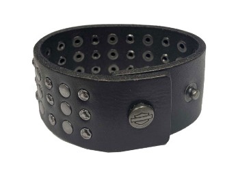 Lederarmband Tripple Row Stud