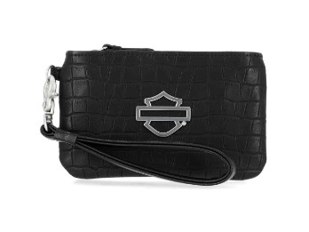 Geldbörse Croco Bar&Shield schwarz