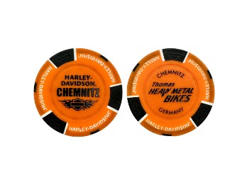 Pokerchip H-D Chemnitz Orange/Schwar