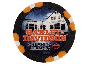 Pokerchip Chemnitz Schwarz/Orange
