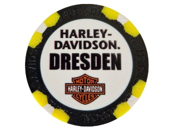 Pokerchip Dresden Schwarz/Gelb